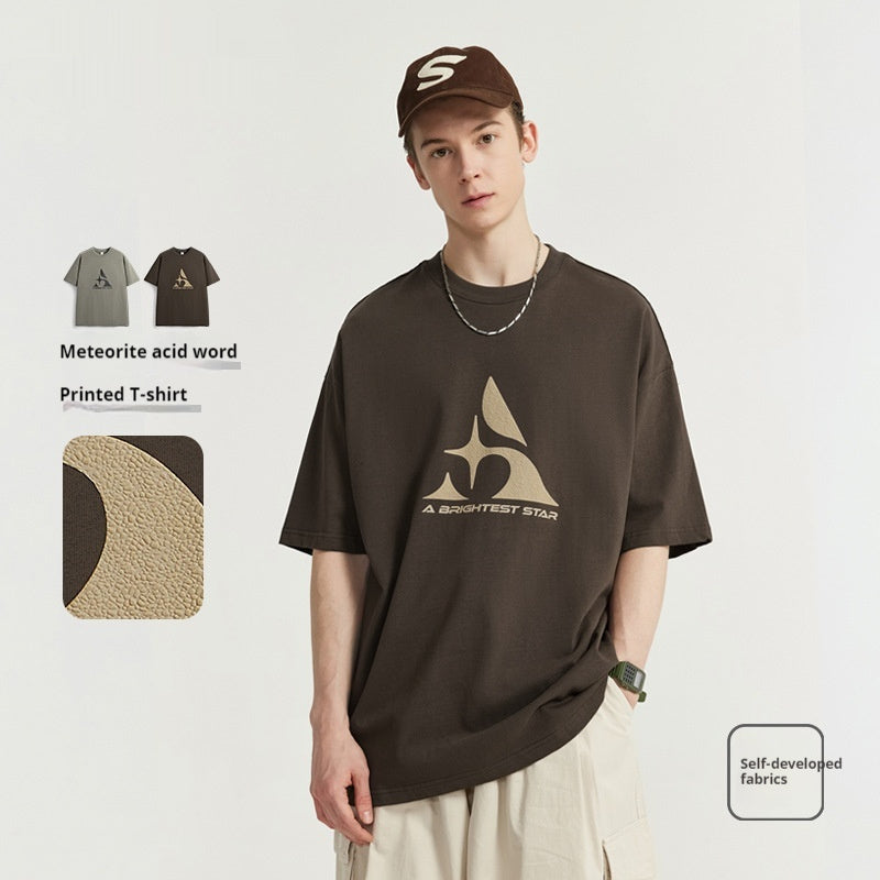 American Street Fashion Short Sleeve Meteorite