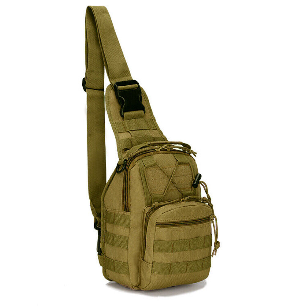 Mens Backpack Waterproof Tactical Sling Chest Pack Shoulder Bag