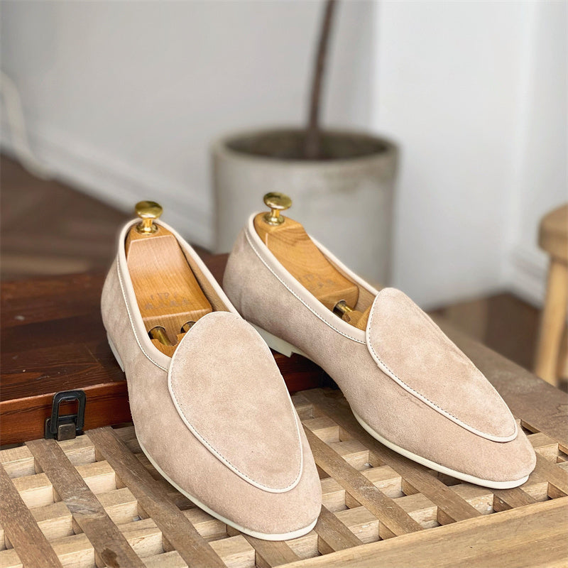 Men's Casual Retro Leather Slip On Shoes