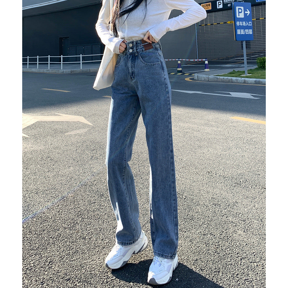 High Waist Wide Leg Pants Women's Jeans Women's Straight Jeans