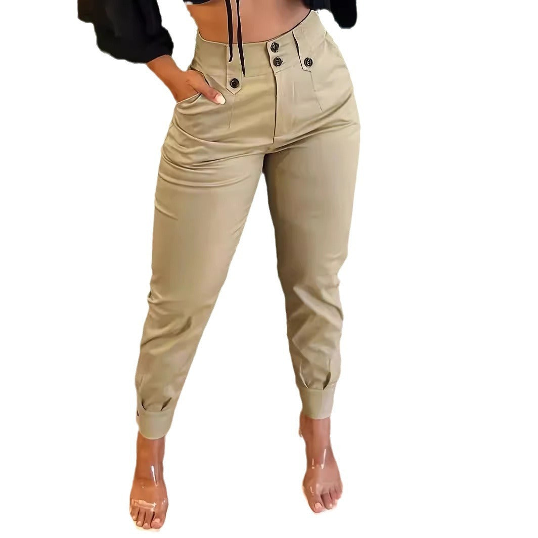 Women's Fashion Solid Color Trousers