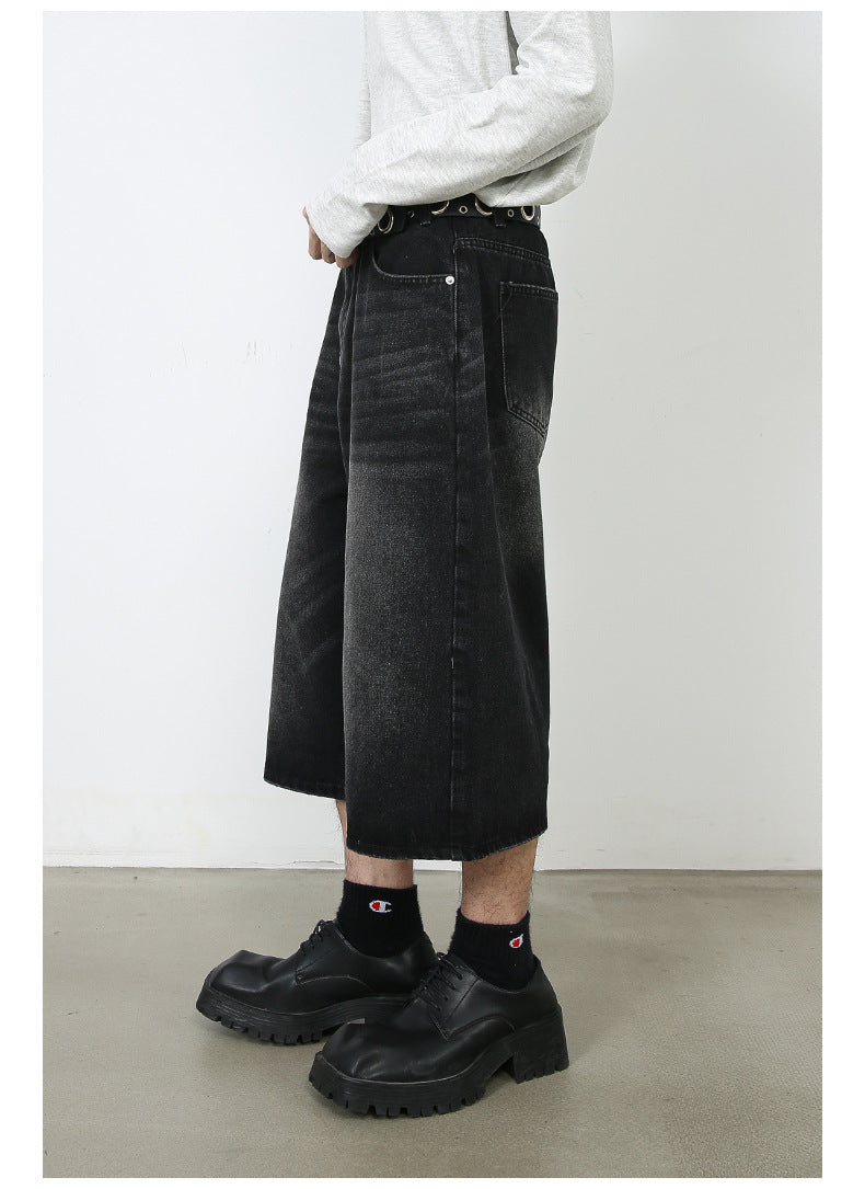 American Black  Trousers Cropped Pants