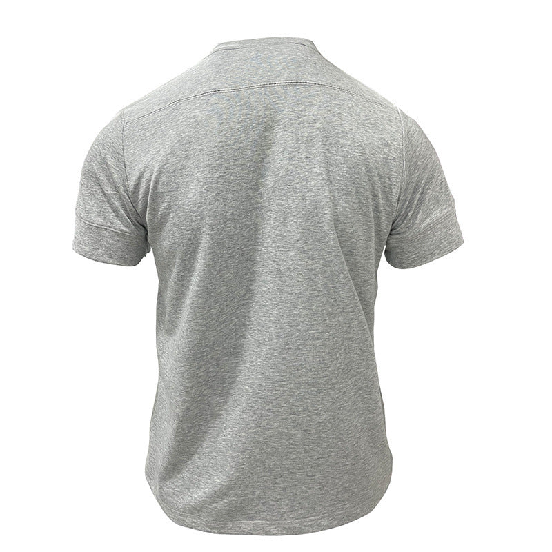 Outdoor Round Neck Open Tube Men's Polo Shirt