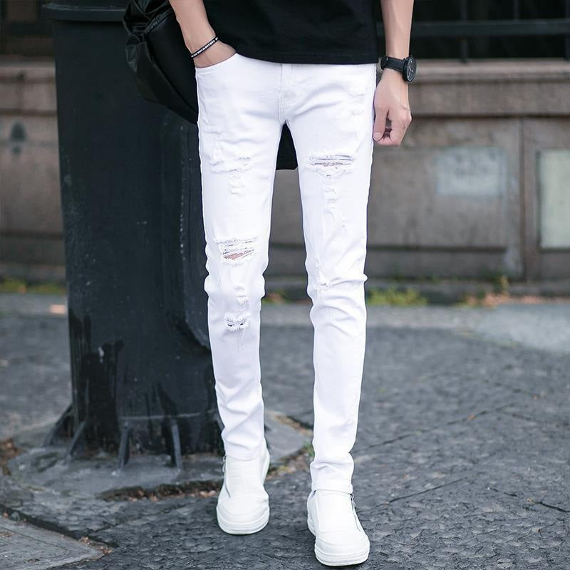 Men's Trendy Slim Patch Jeans