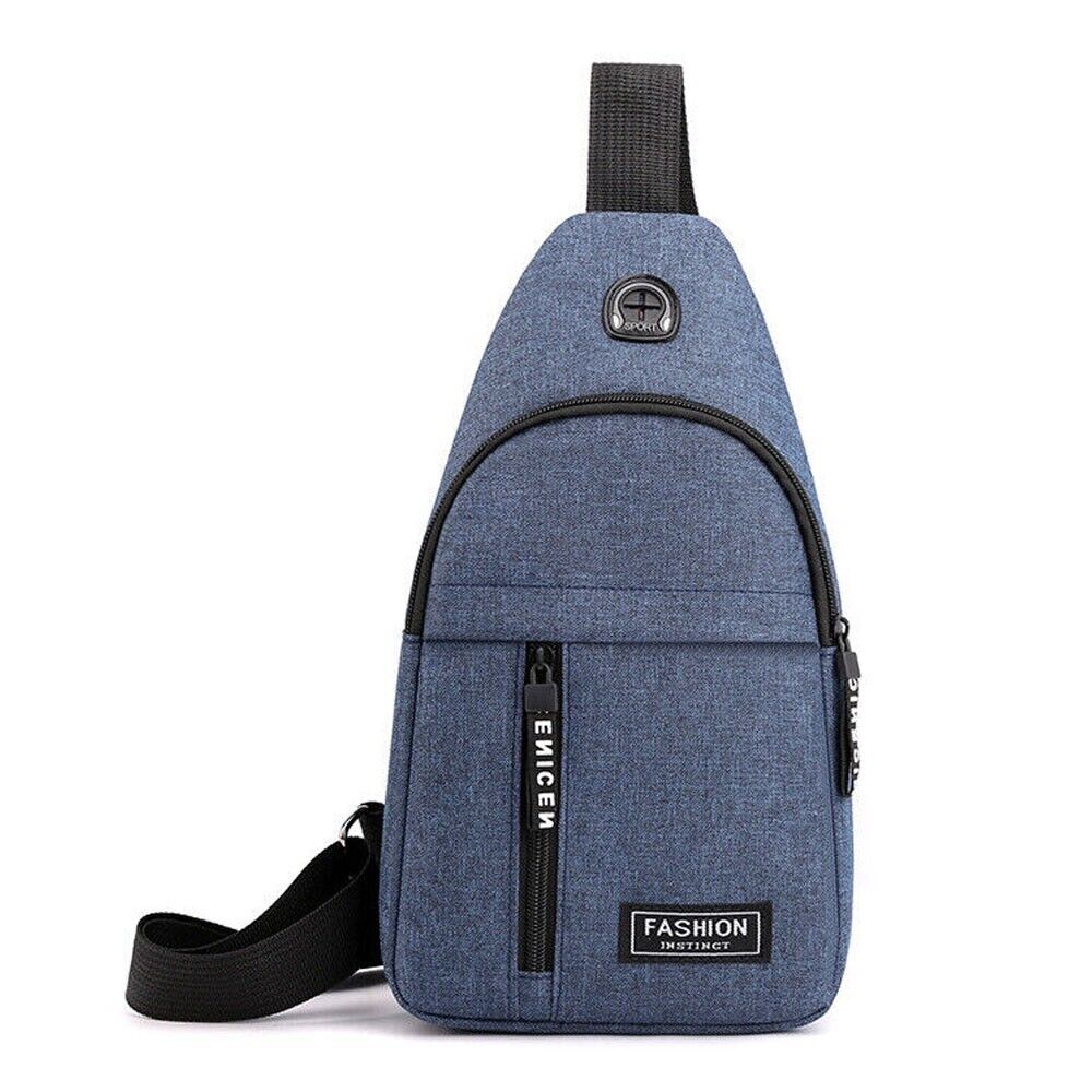 Men Women Nylon Sling Bag Backpack Crossbody