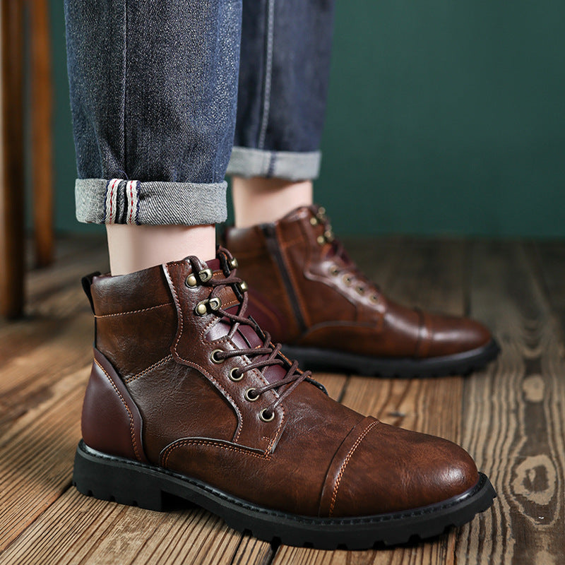 Fashion High Top Working Wear Style Men's Boots