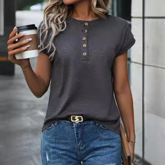 Short Sleeve Casual Ladies T-shirt