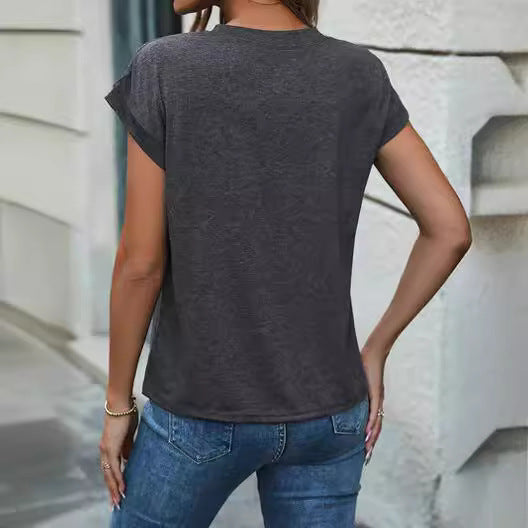 Short Sleeve Casual Ladies T-shirt