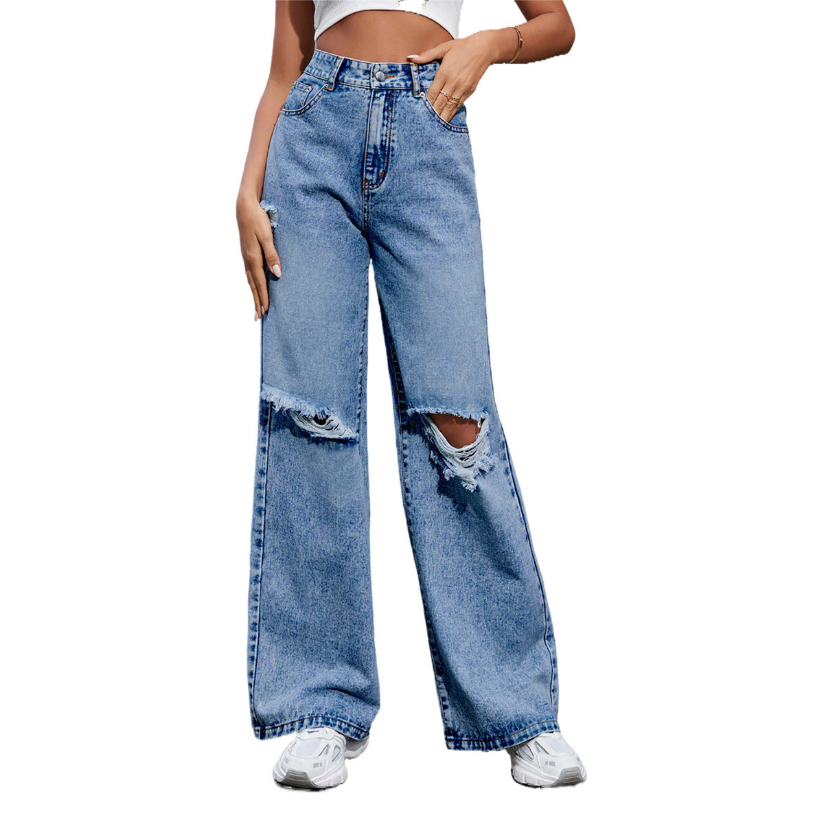 Women's Fashion High Waist Jeans