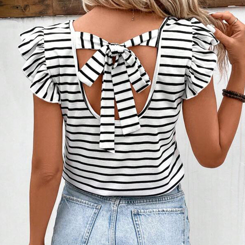 Summer Women's Striped Fashion T-shirt