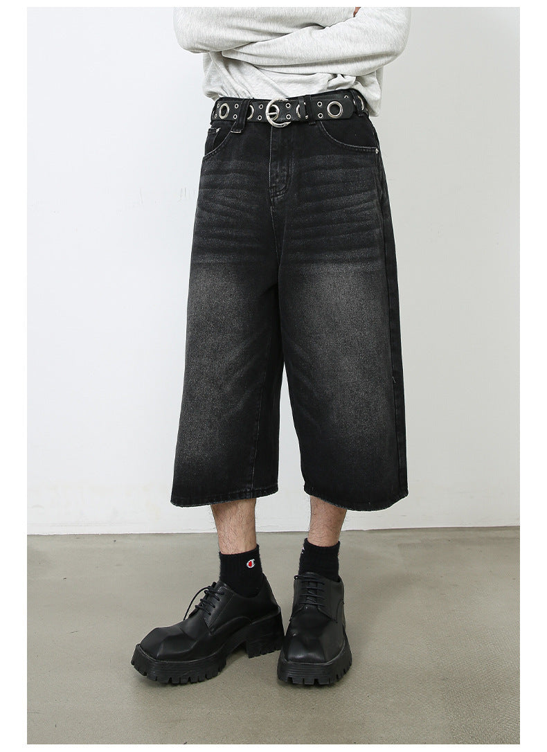 American Black  Trousers Cropped Pants