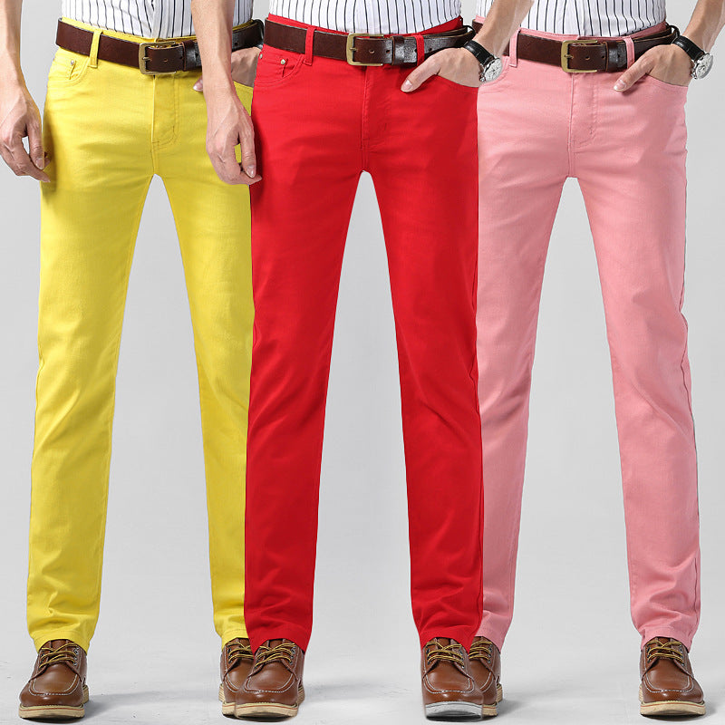 Men's Personality Colored All-matching Stretch Casual Pants