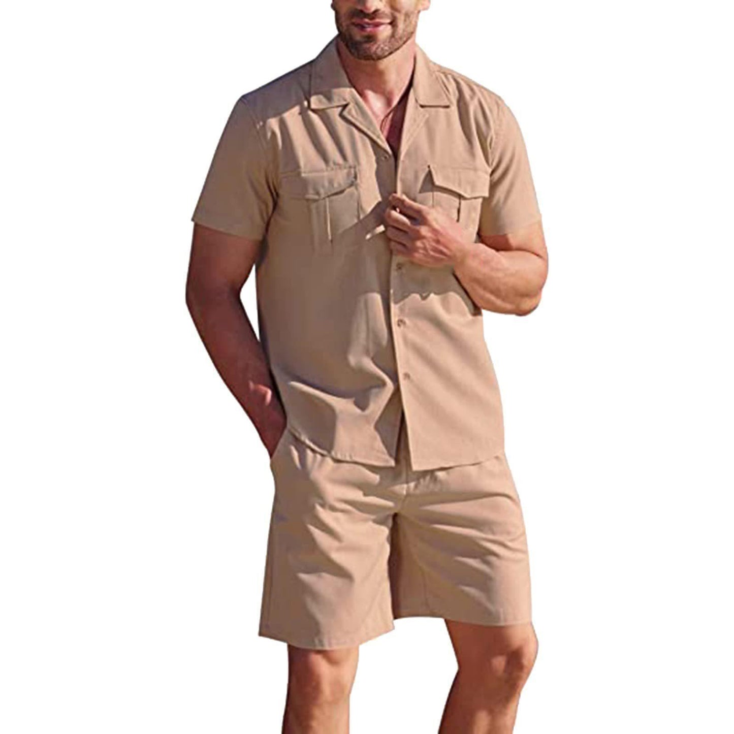 Summer Men wear Linen Short Shirt